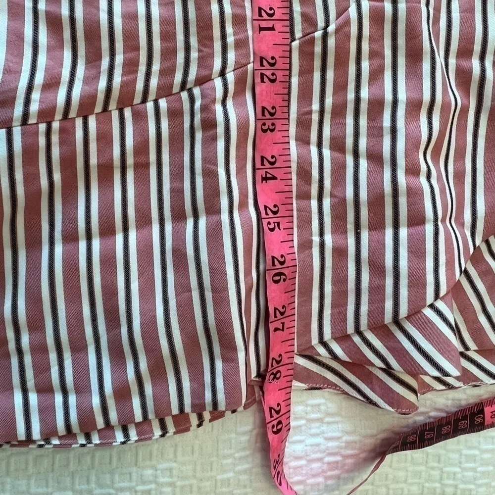 Ted Baker Corn Layered Striped Ruffle Hem Midi Pencil Skirt NWT